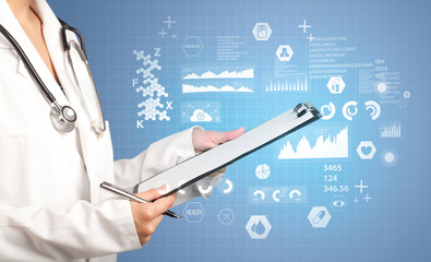 Female doctor with notepad