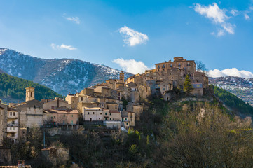 Villalago (Abruzzo, Italy) - A charming little medieval village in the province of L'Aquila, situated in the gorges of Sagittarius, between Lake Scanno and Lago San Domenico, with bridge of sanctuary