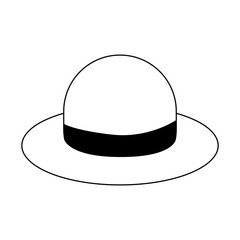 hat accessory icon over white background. vector illustration