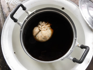 herbal drink boiled in pot, thailand