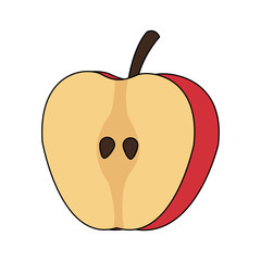 apple fruit icon image vector illustration design 
