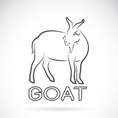Naklejka premium Vector of a goat on a white background. Wild Animals.