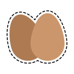 two eggs icon image vector illustration design 