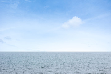 Naklejka na ściany i meble Landscape of ocean and beautiful blue sky background.