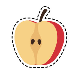 apple fruit icon image vector illustration design 