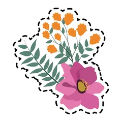 Foto op Canvas delicate flower bouquet icon image vector illustration design  © Jemastock