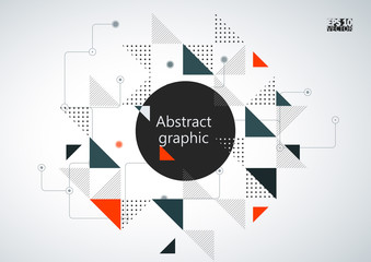 Graphic illustration with geometric pattern. Eps10 Vector illustration.