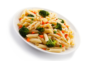 Pasta with colorful vegetables