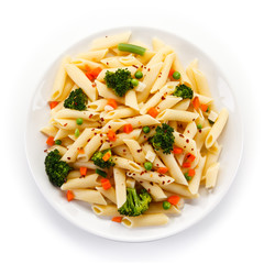 Pasta with colorful vegetables