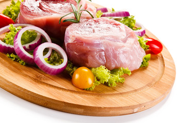 Raw pork chops