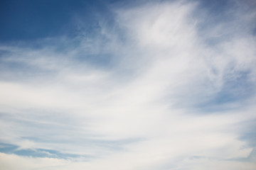 Beautiful a group of clouds in the blue sky during the sun shin background.