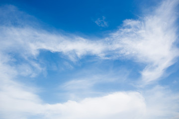 Beautiful a group of clouds in the blue sky during the sun shin background.