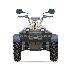 Vector illustration of quad bike in flat design