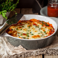 Baked Stuffed Conchiglioni with Tomato