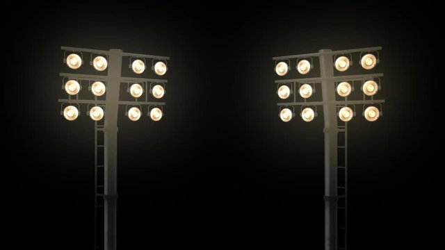 Stadium floodlights with alpha channel