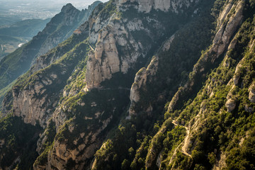 View to Montserrat mountain, Catalonia