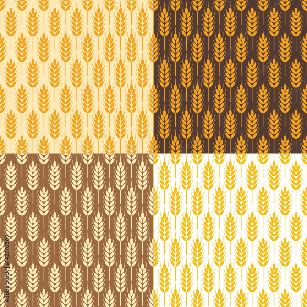 Aufkleber vector seamless wheat background patterns
