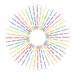 vector starburst in rainbow colors