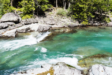 Fototapeta premium McDonald creek in Glacier National Park, USA
