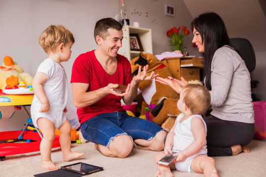 Happy Busy Family Home