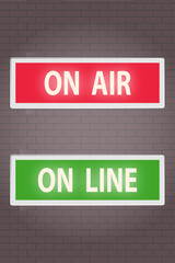 Naklejka premium On the air, on the line