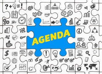 Agenda / Puzzle mit Symbole