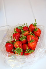 Strawberry in plastic box