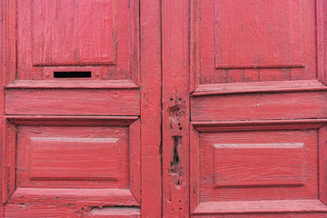 old vintage red doors