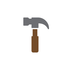 Hammer colorful vector icon, filled flat sign, solid pictogram isolated on white. Symbol, logo illustration. Pixel perfect