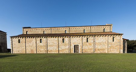 San Piero a Grado near Pisa, Romanesque basilica, view to the east (10th-11th century, frescoes...