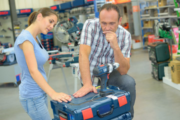 couple at hardware store