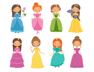 Obraz na płótnie Canvas Fairy tale. Set of beautiful princesses