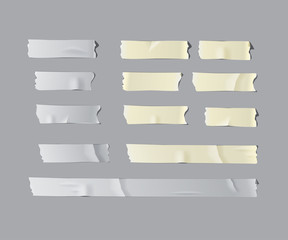 Vector  realistic isolated adhesive tape set.