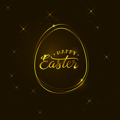 Fototapeta na wymiar Vector Happy Easter greeting card template.