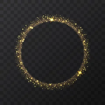 Abstract Light Gold Vector Circle On Transparent Background Round Shining Glitter Circular Light Frame Beautiful Abstract Golden Luxury Light Ring Of Stars Eclipse Vector Illustration Stock Vector Adobe Stock