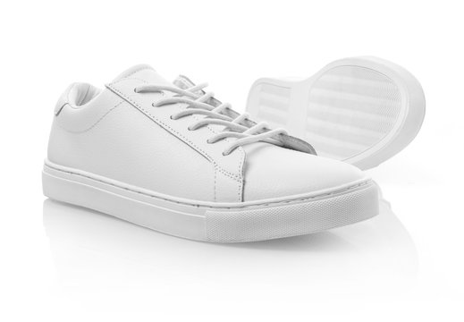 White sneakers isolated