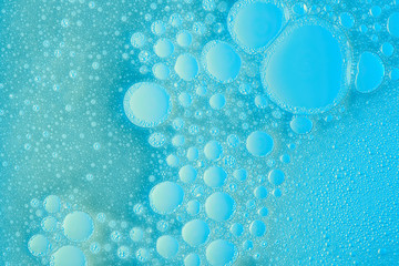Abstract blue bubbles surface