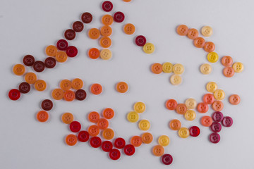 Collection of Colourful Sewing Buttons 