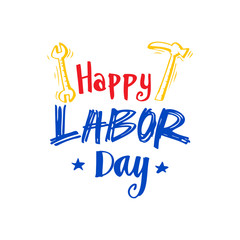 Happy Labor day phrase.
