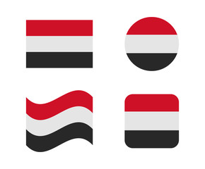 set 4 flags of yemen