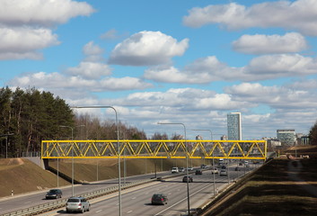 Pedestrian bridge over the bypass