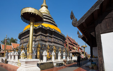 LAMPANG, THAILAND FEBRUARY 21, 2017 - Wat Phra That Lampang Luang Temple, Lampang, Thailand, Asia