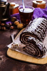 Sweet chocolate roll