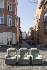 Obraz premium Flea market in Brussels