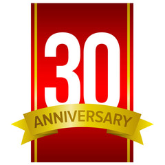 Vector label for 30 years celebration. 