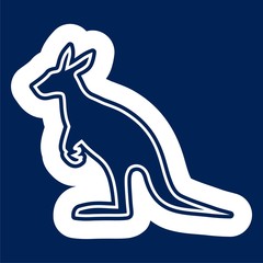 Simple Kangaroo icon - Illustration