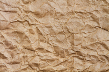 crumpled brown paper