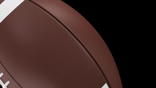 4K Seamless Looping Rotation Animation of Rugby Ball on different backgrounds. Sport and Recreation Concept