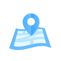 Navigation icon, map and mark