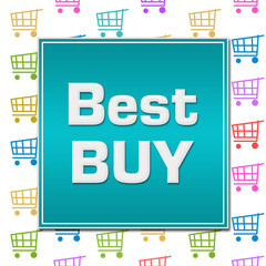 Best Buy Shopping Cart Colorful Background 